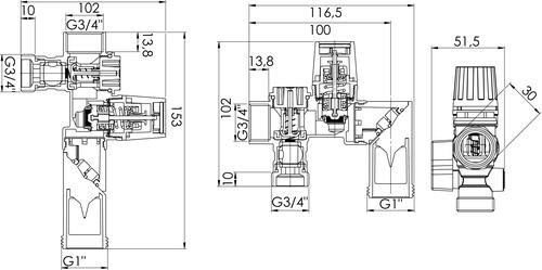 Groupe de sécurité orientable siège inox NF - SOMATHERM